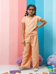 athena girl orange self design co ords set