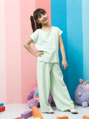 athena girl green self design co ords set