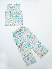 athena green printed linen co ords copy