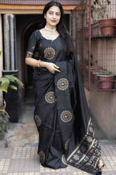 Soft Poly Silk saree with stylish prints