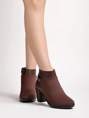 Shoetopia - Smart Casual Brown Boots For Women & Girls