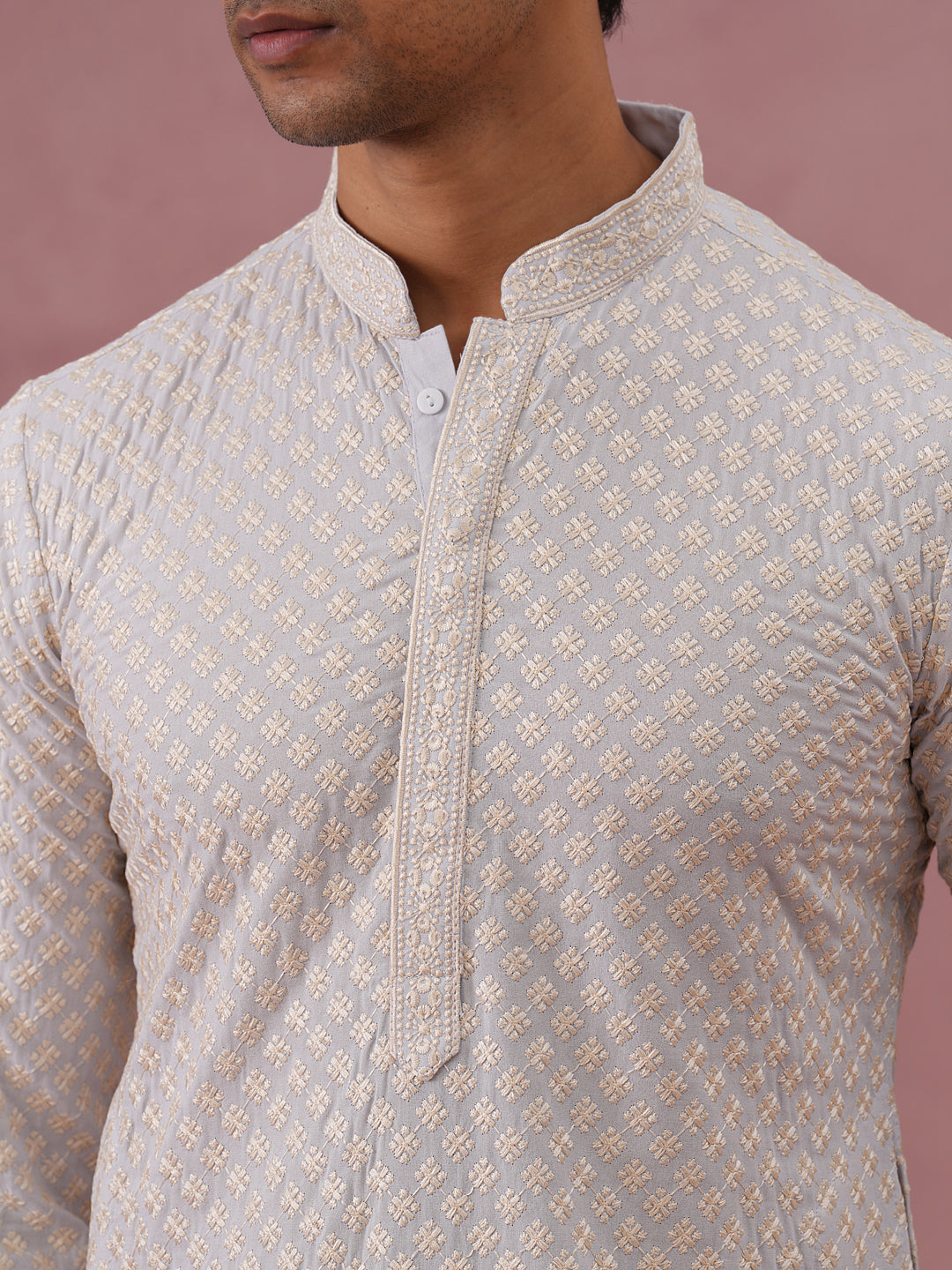 Viscose Rayon Traditional Embroidered Kurta Pyjama