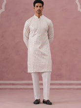 Men S Rayon Sequin Embroidered Kurta Pyjama