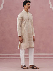 Men S Rayon Sequin Embroidered Kurta Pyjama