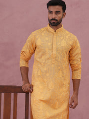 Men S Ethnic Embroidered Kurta Pyjama