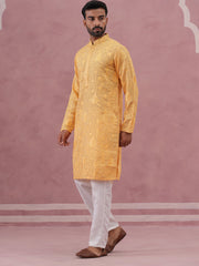 Men S Ethnic Embroidered Kurta Pyjama