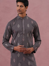 Festive Silk Blend Embroidered Kurta Set