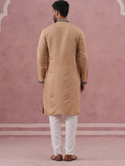 Men S Silk Blend Embroidered Kurta Pyjama Set