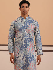 Men S Printed Cotton Blend Kurta Pyjama