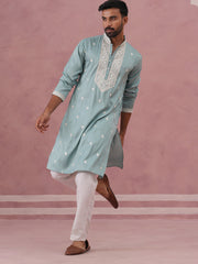 mens festive cotton blend kurta pyjama