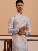 abstract printed embroidered kurta pyjama