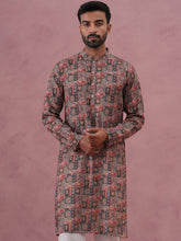 Abstract Printed Cotton Blend Kurta Pyjama