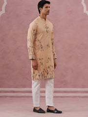 Mens Foil Printed Festive Kurta Pyjama Set