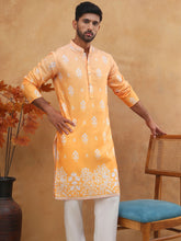Printed Cotton Blend Kurta Pyjama Set