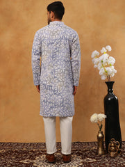 Printed Embroidered Kurta Pyjama Set