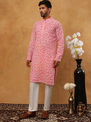 Printed Embroidered Kurta Pyjama Set