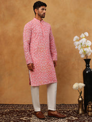 Printed Embroidered Kurta Pyjama Set