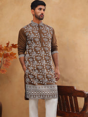 Men Ethnic Embroidered Kurta Pyjama Set