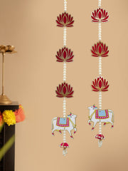 Pack of 2 Traditional Indian Garlands with Lotus Buds