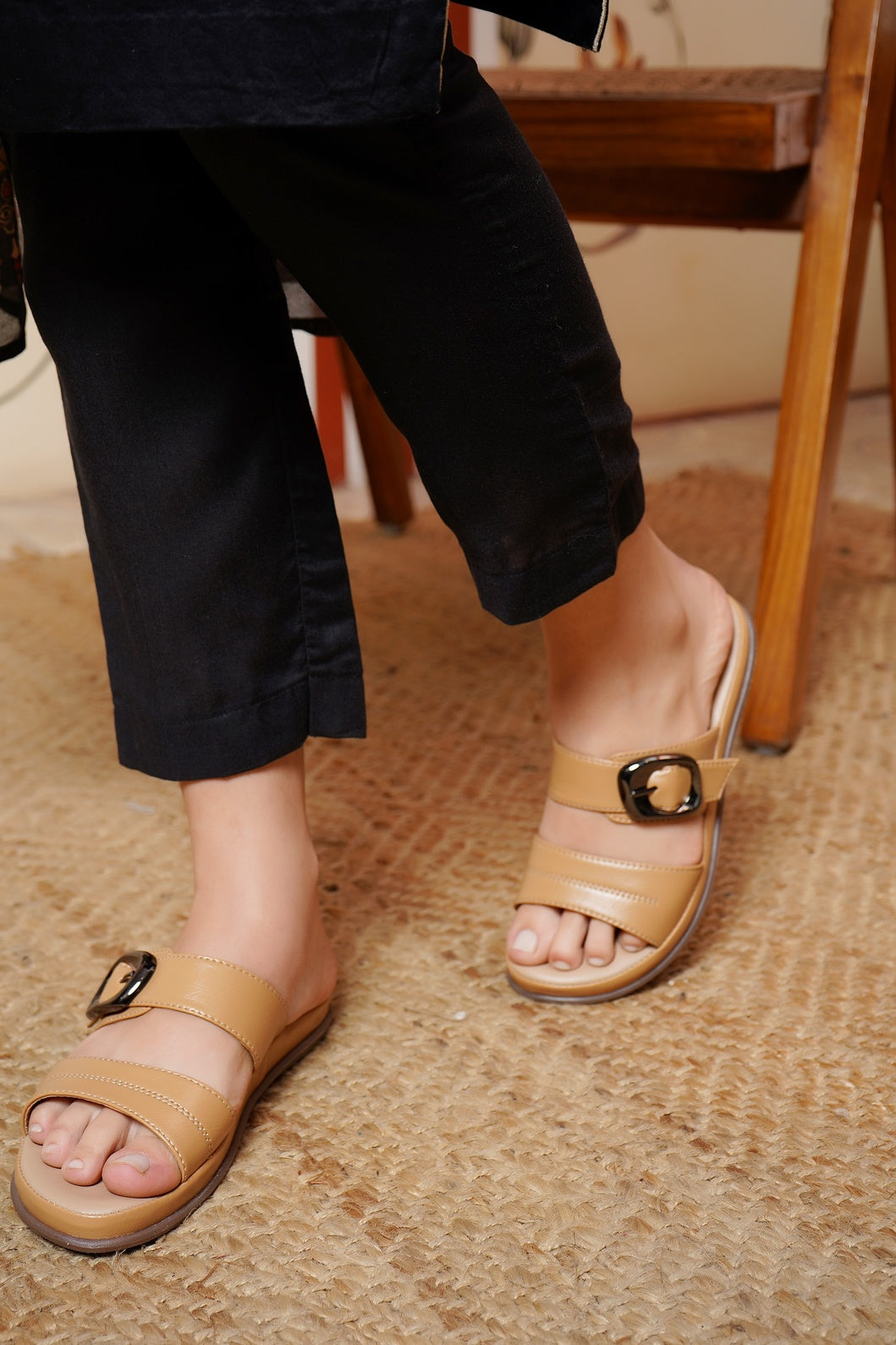 Beige Smart Casual Flats