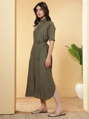 women maxi dress with side slit