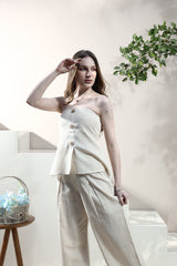 bohemian linen tube top