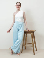 athena immutable women relaxed straight leg easy wash pleated trousers