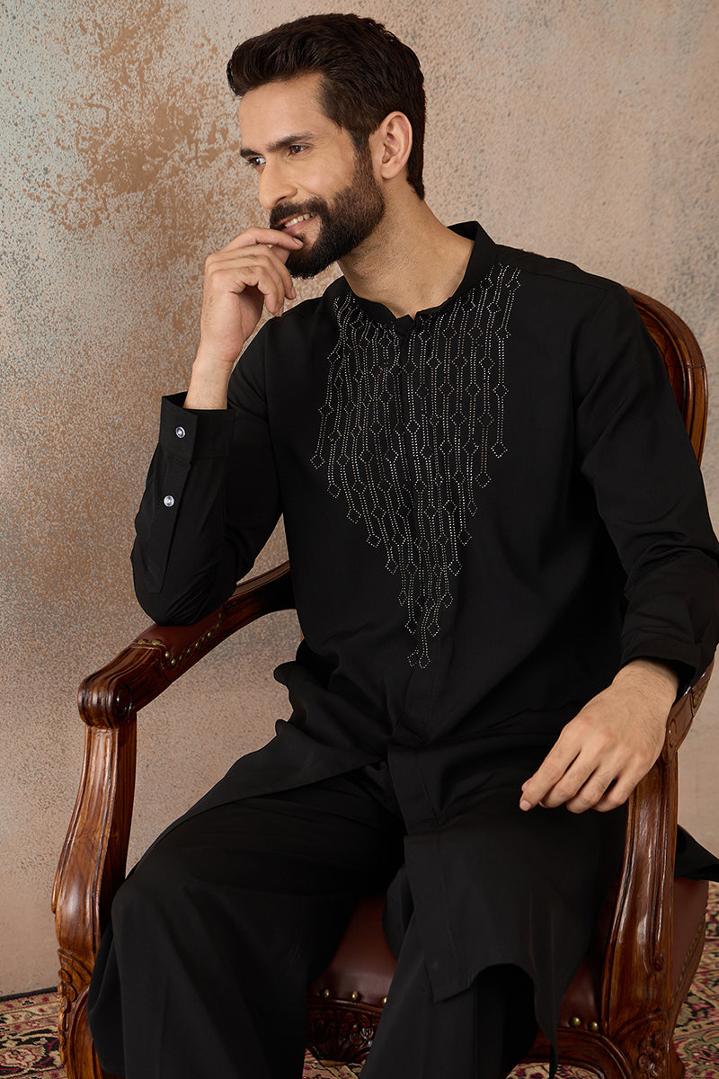 ethnic-bay-men-black-viscose-rayon-ethnic-motifs-printed-kurta-with-trouser-mkset2392
