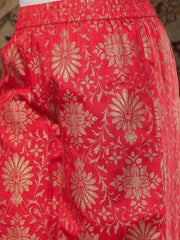 Shae by SASSAFRAS - Women Purple Ethnic Motifs Yoke Design Thread Work Kurta with Palazzos