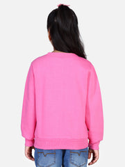 قميص شتوي مزين بكريستال وردي للبنات، مزين بيونيكورن، مصنوع من الكريستال.