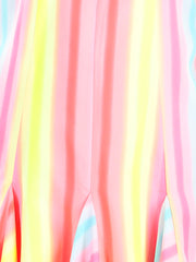 فستان بناتي مخطط متعدد الألوان