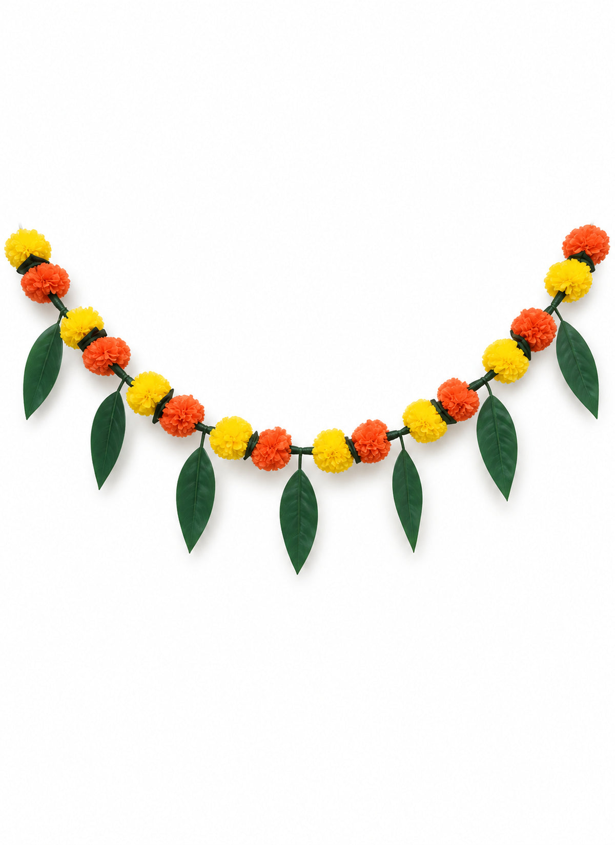 Toran Marigold Leaf Yellow Orange Green 1 Piece