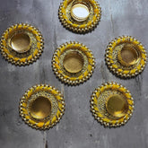 Reusable Rangoli for Puja Decor|Tealight Candle Holder - 6 Pcs