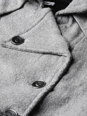 athena women grey melange solid trench coat