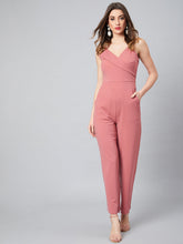 athena women rose solid basic jumpsuit 1