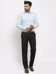 Blue Men's Cotton Striped Formal Shirt's ( SF 770Sky )