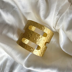 Golden Brass Amari Cuff Bracelet