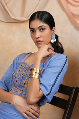 Golden Brass Amari Cuff Bracelet