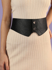 Haute Sauce - Black Solid Corset Belt