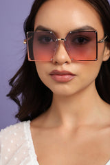 نظارة شمسية مستطيلة بحافة كاملة من Haute Sauce