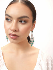 SOHI - Gold Plated Party Designer Stone Drop Earring