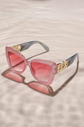 نظارة شمسية كبيرة الحجم من البولي كربونات المستقطبة بحافة كاملة للنساء من Haute Sauce