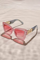 نظارة شمسية كبيرة الحجم من البولي كربونات المستقطبة بحافة كاملة للنساء من Haute Sauce