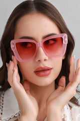 نظارة شمسية كبيرة الحجم من البولي كربونات المستقطبة بحافة كاملة للنساء من Haute Sauce