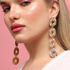 SOHI - Gold Plated Drop Earrings Earrings