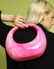 Haute Sauce - Women Sculptural Structured Handheld Bag - Pink