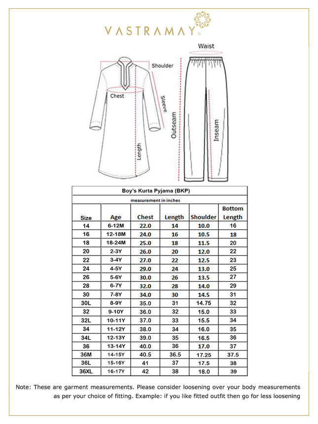 Vastramay - Infant Boys' Pink And White Cotton Kurta and Pyjama Set