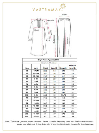 Vastramay - Boys' Multicolour Kurta And Pyjama Set