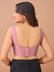 Two tone pink colour tafetta sleeveless blouse