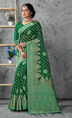 Bewitching Red Color Organza Saree